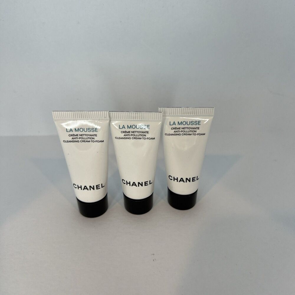 Lot Of 3: CHANEL LA Mousse Anti-Pollution Cleansing Cream-to-Foam 5ml Each
